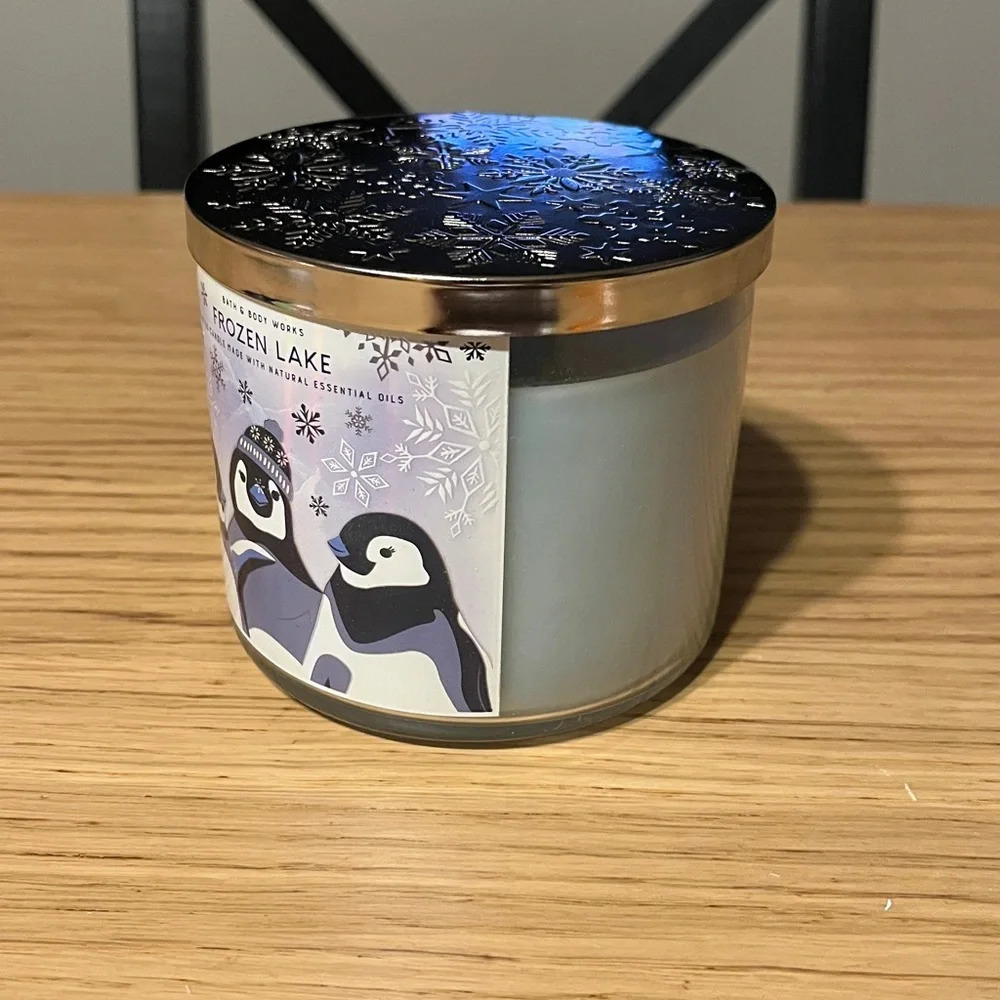 Bath & Body Works 3 Wick Candle. Frozen Lake.